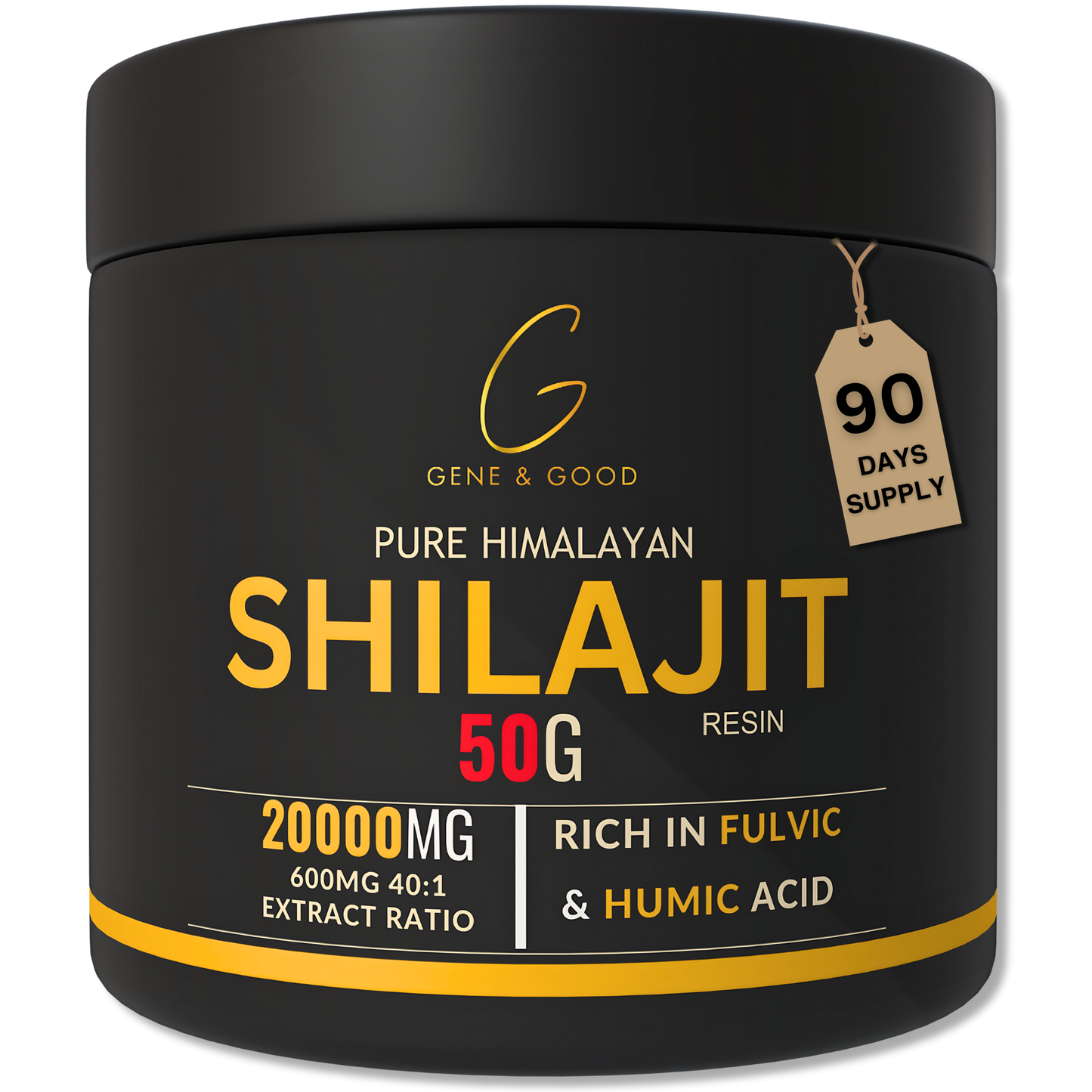 Gene & Good® Shilajit Resin – 50g | Pure Himalayan Shilajit | 3-Month Supply