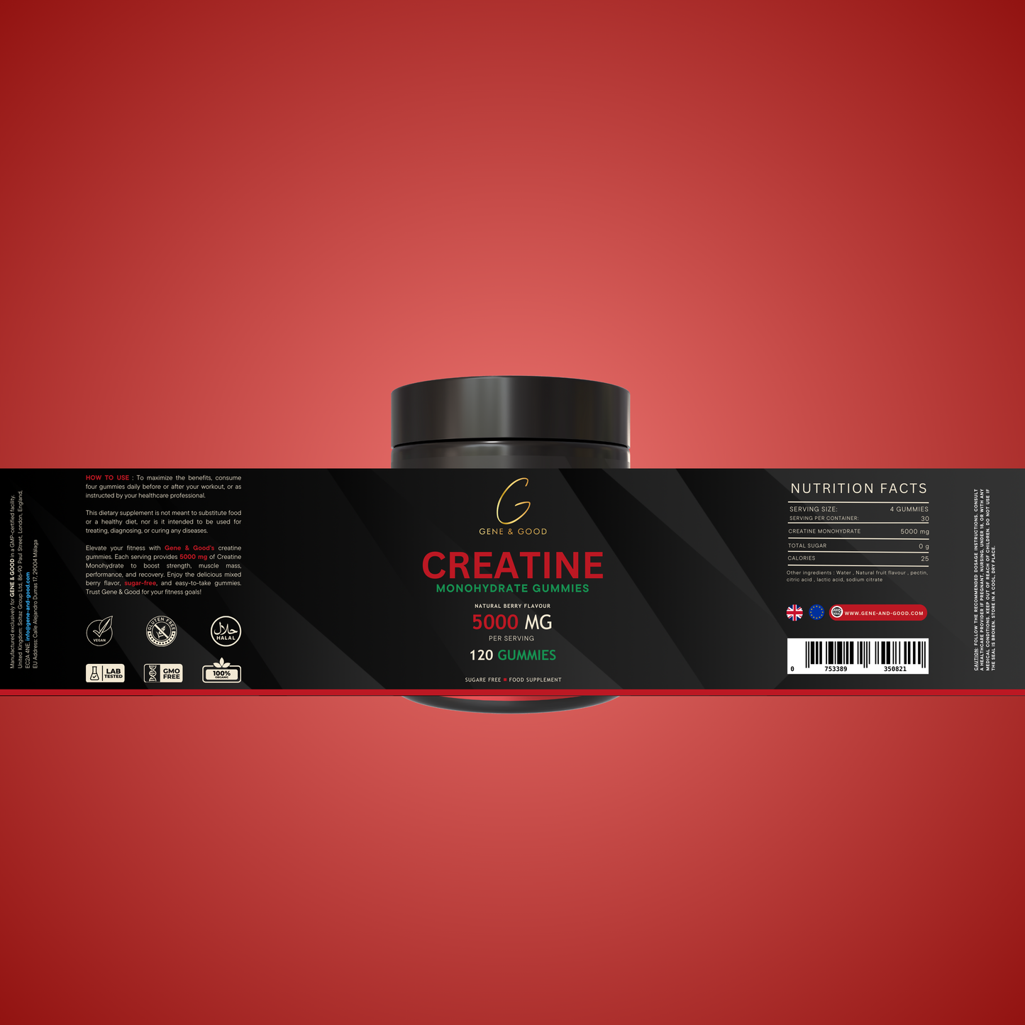 Gene & Good® Creatine Gummies — Bundle & Save (1–12 Pack Options)