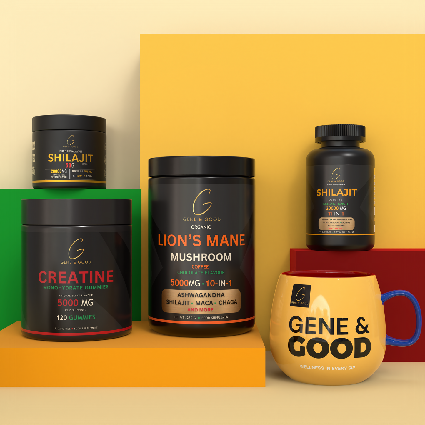 Gene & Good® Shilajit Capsules – Pure Himalayan Shilajit | 70% Fulvic Acid | Immune & Energy Booster | 11-in-1 Formula