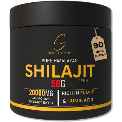 Gene & Good® Shilajit Resin – 50g | Pure Himalayan Shilajit | 3-Month Supply